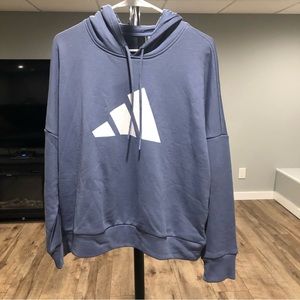 💜Women's Adidas Orbit Violet Pullover Draw String Hoodie. Size Large. BNWT